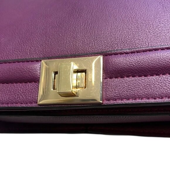 INC International Concepts Deep Purple & Gold Crossbody Bag, “Baby Ajae”, NWT - Picture 5 of 6